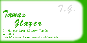 tamas glazer business card